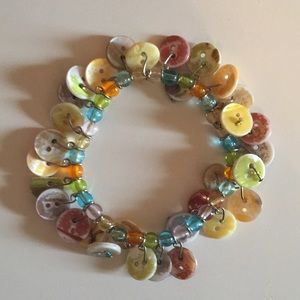 Button bracelet.
